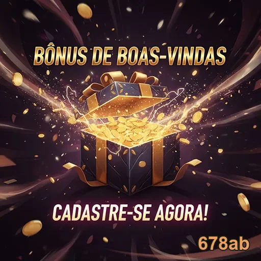 Imagem de boas-vindas do 678ab, destacando um bônus especial para novos usuários.