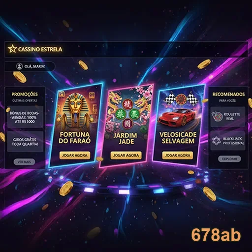 Imagem do cassino Estrela com jogos disponíveis no site 678ab.