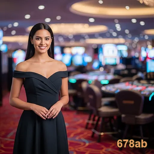 Jogador animado em slot games no cassino 678ab